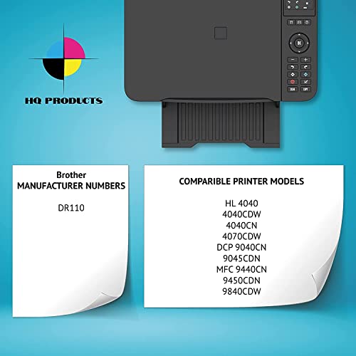 HQ Products Compatible Replacement for Brother DR110 Drum for Brother HL 4040, 4040CDW, 4040CN, 4070CDW; DCP 9040CN, 9045CDN; MFC 9440CN, 9450CDN, 9840CDW Series Printers