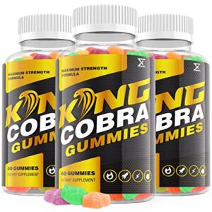 sigma times (3 pack) king cobra gummies for men formula (180 gummies)