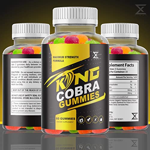 sigma times (3 Pack) King Cobra Gummies for Men Formula (180 Gummies)