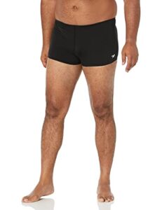 speedo men’s swimsuit square leg endurance+ solid speedo black, 36