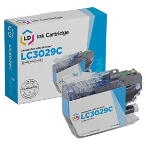 ld compatible-ink-cartridge replacement for brother lc3029c super high yield (cyan)