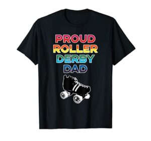 proud roller derby dad pride t-shirt
