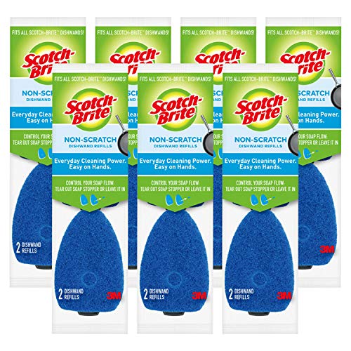 Scotch-Brite Non-Scratch Dishwand Refills, Fits All Scotch-Brite Dishwands, 14 Refills