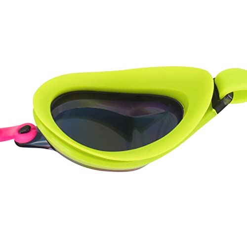 Speedo Unisex-Adult Swim Goggles Speed Socket 2.0, Lime Green/Smoke/Ablaze Mirrored