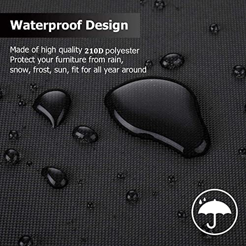 Klzzuk Square Hot Tub Cover Weather Resistant UV-Anti Outdoor SPA Cover Swimming Pool Protector Dust Cover for Hot Tub Garden Furniture (220 * 220 * 90cm,Beige)