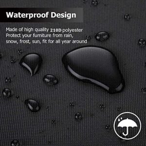 Klzzuk Square Hot Tub Cover Weather Resistant UV-Anti Outdoor SPA Cover Swimming Pool Protector Dust Cover for Hot Tub Garden Furniture (220 * 220 * 90cm,Black)