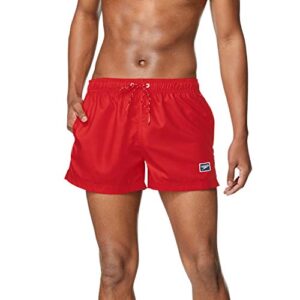 speedo men’s standard swim trunk short length redondo solid, high risk red, medium