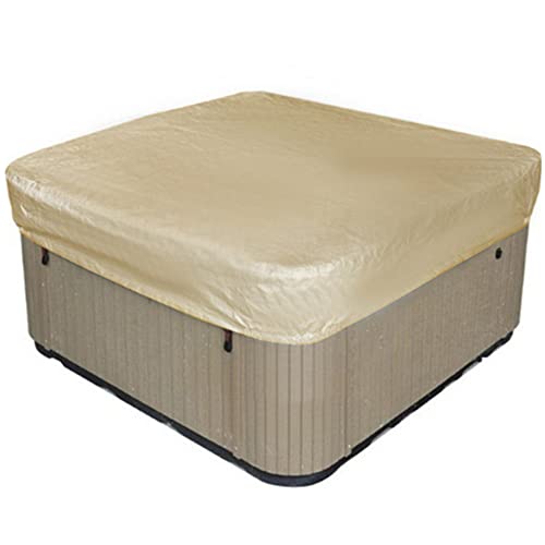 XVBVS Hot Tub Cover Square Outdoor Spa Cover 210D Lazy SPA Cover Cap Waterproof Sunproof UV-Resistant Swimming Pool Protection Cover (Color : Beige, Size : 231 * 231 * 30cm)