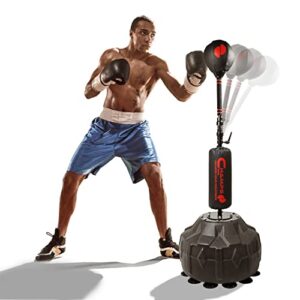 cobra reflex bag – advanced reflex punching bag with ultra-fast bounceback to increase speed, reflexes, and stamina – adjustable-height boxing bag with stand and secure suction cups