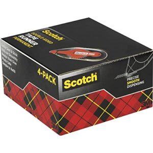Scotch Adhesive Dot Roller Value Pack, .31 in x 49 ft, 4 Pack, Great for Home, Office and School Projects (6055BNS)