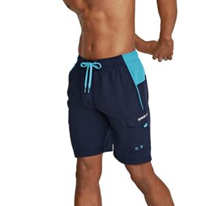 Speedo Men's Standard Swim Trunk Knee Length Marina Sport Volley, Blue Atoll, XX-Large