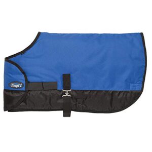 tough 1 600d waterproof poly adjustable foal blanket, royal blue, medium