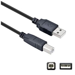 usb printer cable usb 2.0 type a male to b male scanner cord high speed for brother, hp, canon, lexmark, epson, dell, xerox, samsung etc (6ft)