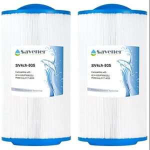savener spa filter replacement for unicel 4ch-935, pww35l, 817-4035, sd-01235, pdy35p3, pdc580-afs, waterway plastics, teleweir 35 sq.ft, 2 pack