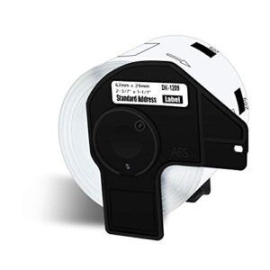 NineLeaf (20 Roll /800 Labels per Roll) Die-Cut Small Address Labels with Cartridge Compatible for Brother DK-1209 DK1209 29mm x 62mm (1-1/7" x 2-3/7") White Paper use in QL Label Printers