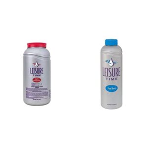 leisure time e5 spa 56 chlorinating granules for hot tubs, 5 lbs & leisure time 30241a foam down cleanser for spas and hot tubs, 32 fl oz (package may vary)