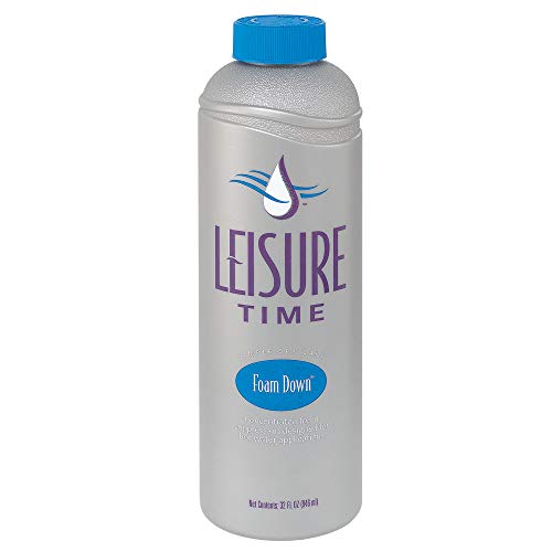 LEISURE TIME E5 Spa 56 Chlorinating Granules for Hot Tubs, 5 lbs & Leisure Time 30241A Foam Down Cleanser for Spas and Hot Tubs, 32 fl oz (Package May Vary)