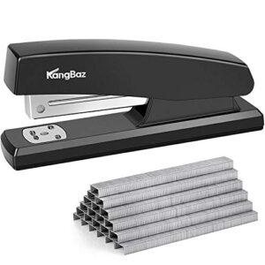 office stapler – stapler for staples – 20 sheet capacity (26/6) staplers for desk, 5000 ¼” staples and black standard staplers for office, home and school