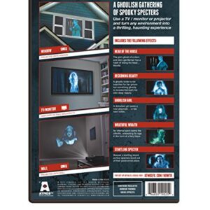 AtmosFear FX Ghostly Apparitions & Bone Chillers DVD Plus Reaper Brothers High Resolution Rear Projection Screen for Virtual Halloween Window Projection Movies