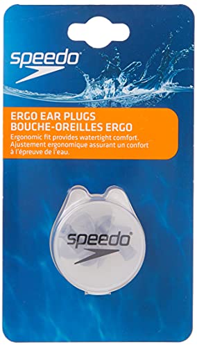 Speedo Unisex-Adult Swim Training Ergo Ear Plugs Silver