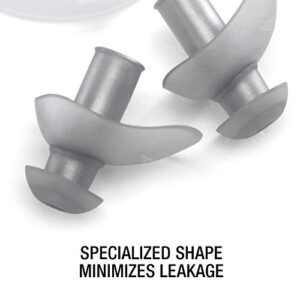 Speedo Unisex-Adult Swim Training Ergo Ear Plugs Silver