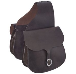 tough 1 leather saddle bag, dark oil plain, 12″ x 12″