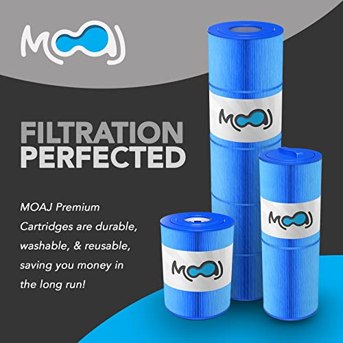 MOAJ Premium Pool Filter 4-PACK Replaces Pentair CCP420, Clean And Clear Plus 420, R173576, PCC105, PCC105-PAK4, Filbur FC-1977, Unicel C-7471, JCQ420, PLESL105 | 26" x 7" | Asepsis-Infused Filtration