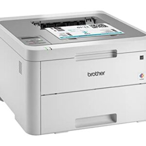 New Brother HL-L32 10CW Compact Digital Color Printer, with Wireless and Mobile Device Printing, LCD, 19ppm, 250-sheet, Durlyfish USB Printer Cable