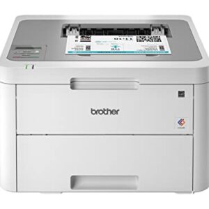 New Brother HL-L32 10CW Compact Digital Color Printer, with Wireless and Mobile Device Printing, LCD, 19ppm, 250-sheet, Durlyfish USB Printer Cable