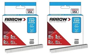 set of 2 arrow fastener 50624sptp 3/8″ t50 staples (two pack)