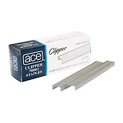 advantus ace undulated clipper staples for 07020, box of 5,000 staples (ace70001) , silver