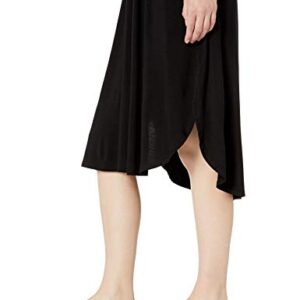 Amazon Essentials Women's Jersey Sleeveless Gathered Midi Dress (Previously Daily Ritual), Black, Large