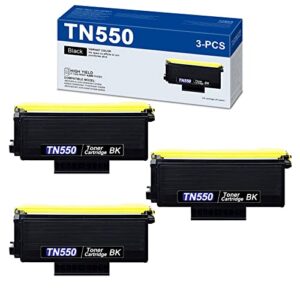 tn550 3pk alumuink replacement for brother hl-5240 5250dn/dnt 5350dn/dnlt 5370dw/dwt 5280dw 5380dn mfc-8370 printer, 3-pack [4,000 pages]