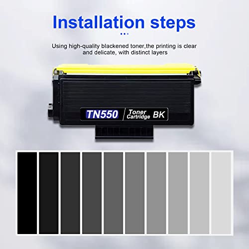 TN550 3PK ALUMUINK Replacement for Brother HL-5240 5250DN/DNT 5350DN/DNLT 5370DW/DWT 5280DW 5380DN MFC-8370 Printer, 3-Pack [4,000 Pages]