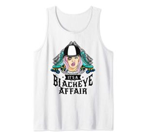 it’s a blackeye affair derby girl flat track roller derby tank top