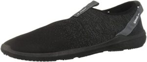 speedo men’s water shoe surfknit pro, black/white/red, 10