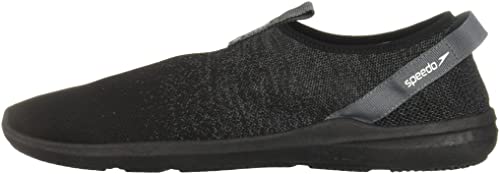 Speedo Men's Water Shoe Surfknit Pro, Black/White/Red, 10