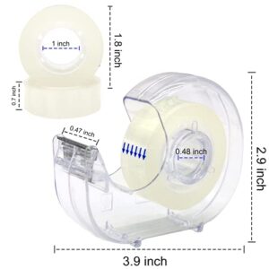 OWLKELA Clear Tapes and Refillable Dispensers 16 Pack, 0.7" x 28 yds per roll, Transparent Tape Refills, Office Tape with Dispenser for Home, School