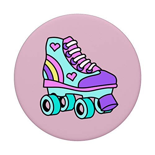 Kawaii Roller Skate Retro 80's Skating Aesthetic Gift Idea PopSockets PopGrip: Swappable Grip for Phones & Tablets