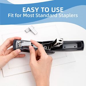 EZWORK Standard Staples, 1/4 inch Length, 25 Sheet Capacity, 10000 Staples, 10 Pack General Purpose Staple, Jam Free Sharp Chisel Point Staples for Most Standard Desktop Staplers (24/6, 1/4'' Length)