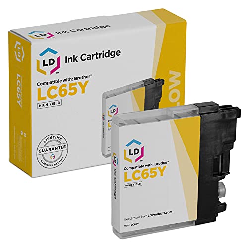 LD Compatible Ink Cartridge Replacement for Brother LC65Y High Yield (Yellow)