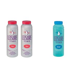 leisure time renu2-02 renew non-chlorine shock for spas and hot tubs, 2.2-pounds, 2-pack & leisure time 30210a defender spa and hot tub stain and scale cleaner, 32 fl oz