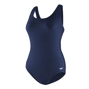 speedo women’s standard swimsuit one piece endurance ultraback solid contemporary cut, navy, 12