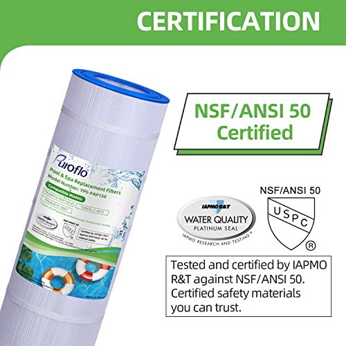 PUROFLO YPS-PAP150 Pool Filter Replace for Pentair CC150, CCRP150, PAP150, PAP150-4, Unicel C-9415, R173216, 59054300, Filbur FC-0687, 160317, 160355, 160352, Predator 150 Cartridge, 150 Sqft, 1 Pack