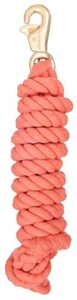 tough 1 braided cotton lead with trigger bull snap, orange, 8 1/2′