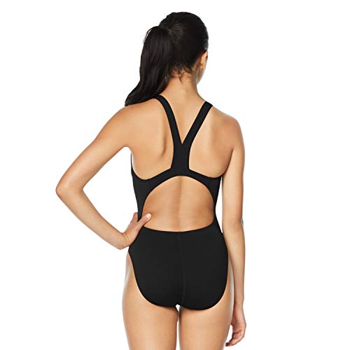 Speedo womens Endurance+ Super Pro Solid Adult athletic one piece swimsuits, Speedo Black, 28 US