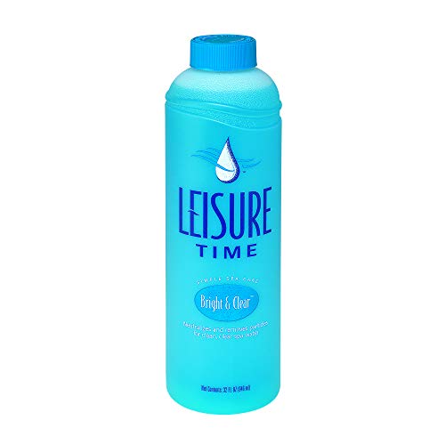 LEISURE TIME E5 Spa 56 Chlorinating Granules for Hot Tubs, 5 lbs & A Bright and Clear Cleanser for Spas and Hot Tubs, 32 fl oz