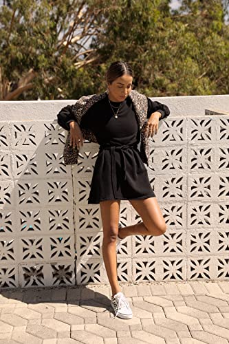 Bandier SJ-SJB10004-Sincerely Jules x The Dahlia Sweatshirt Dress-Black-S