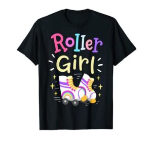 roller girl roller skates roller derby t-shirt