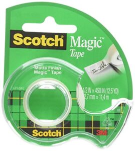 scotch magic tape, 1/2 x 450 inches, 6 rolls
